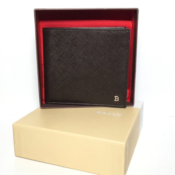Bally Men´s Black Leather Bifold Credit Card Holder Wallet GYON/01,All Products : American Fashion Style Bags On Sale